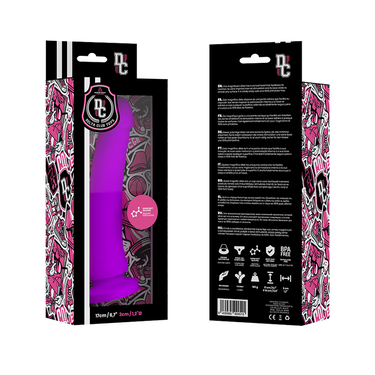 Dildo in Silicone Medicale Viola con Ventosa - 17 cm Sicuro e Ipoallergenico